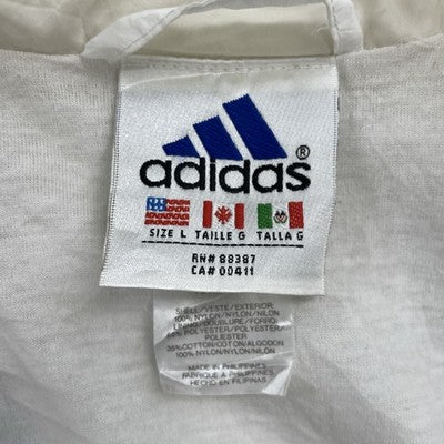 Vintage Adidas Windbreaker Light Jacket Size Large White