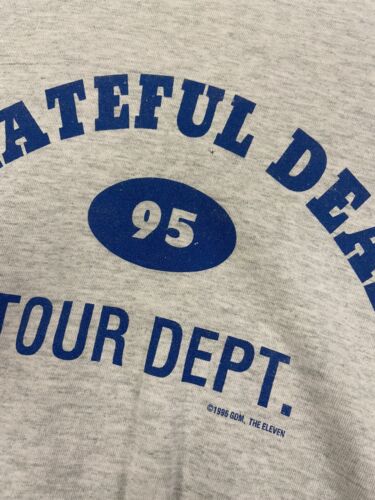 Vintage Grateful Dead Tour Dept T-Shirt Size 2XL Gray Band Tee 1996 90s