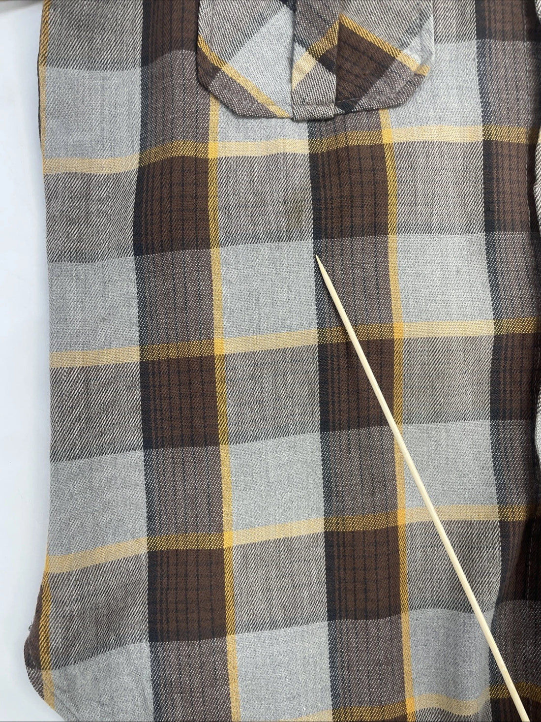 Vintage Eddie Bauer Button Up Shirt Size Large Brown Plaid