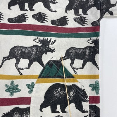 Vintage Michigan Rag Co. Bear Moose Coat Jacket Size Large/XL
