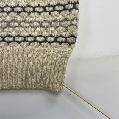 Vintage Parkhurst Wool Knit Crewneck Sweater Size Large Honey Comb