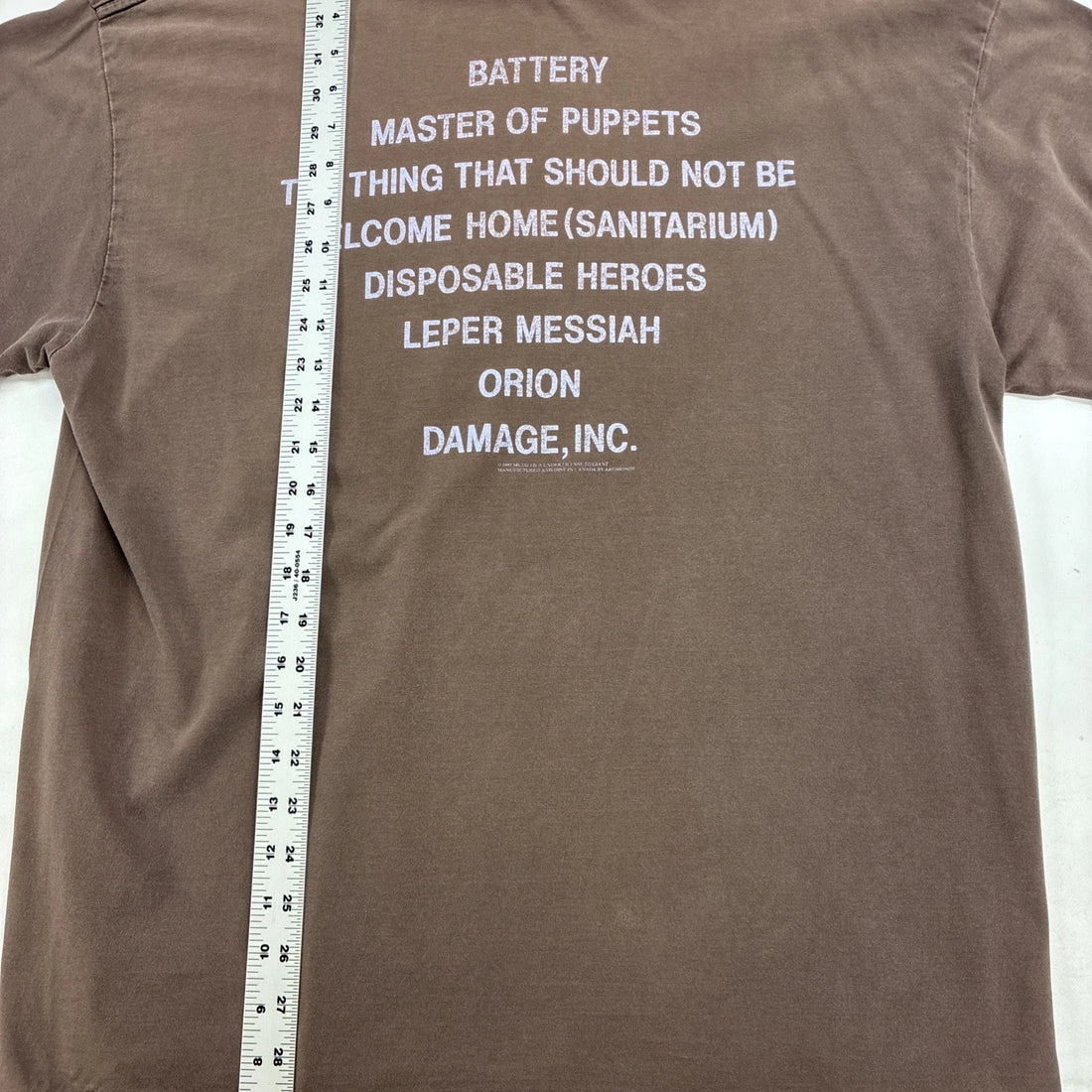 Vintage Metallica Master Of Puppets Artimonde T-Shirt Size XL 1997 90s