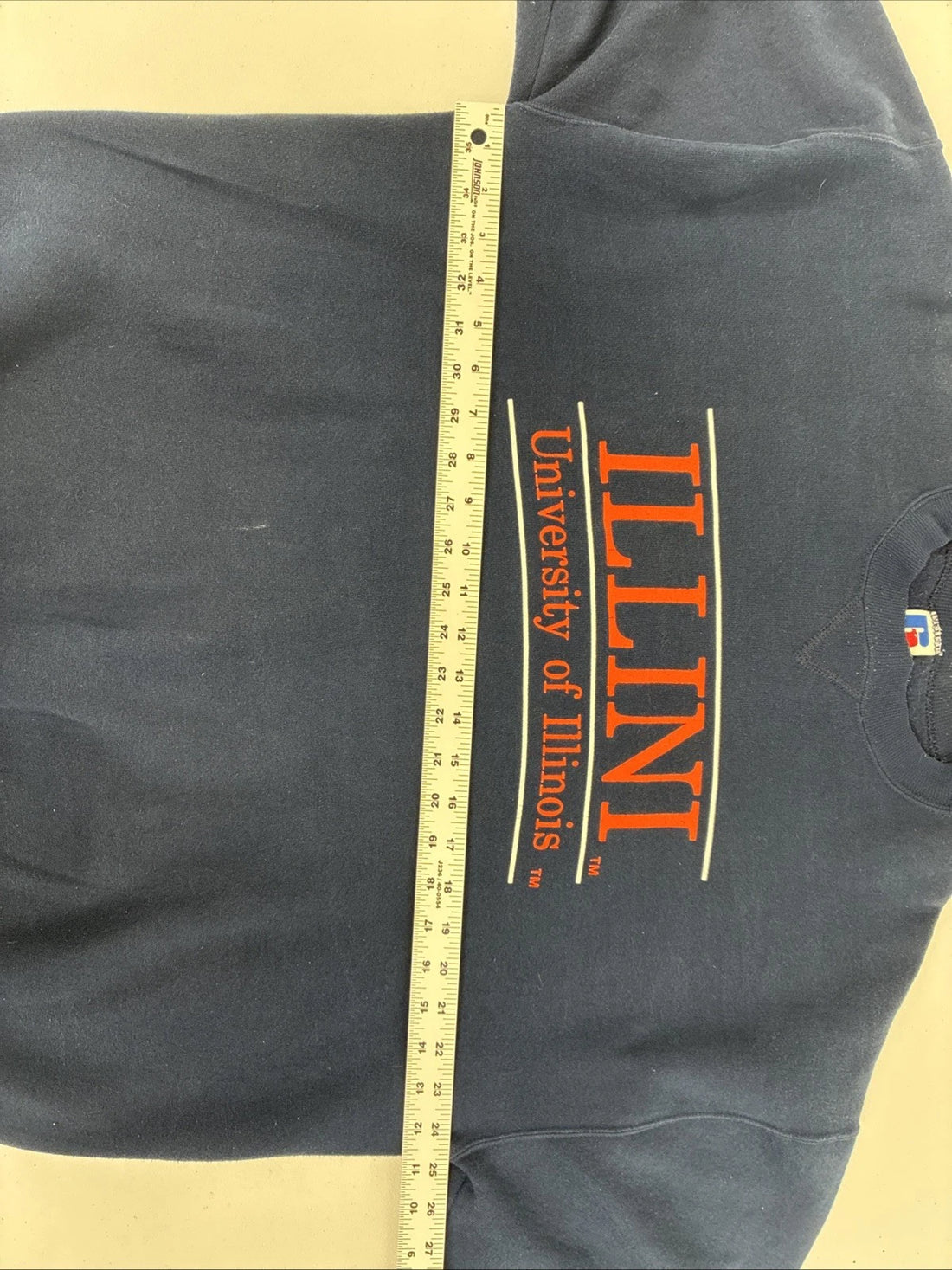 Vintage Illinois Fighting Illini Russell Athletic Sweatshirt Size XL 90s NCAA
