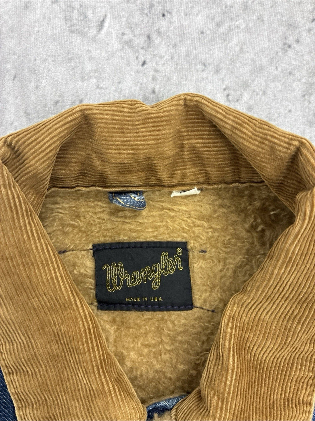 Vintage Wrangler Lined Denim Jacket Size 38 70s