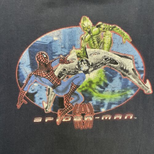 Vintage Spider-Man Green Goblin T-Shirt Size Large Movie Promo