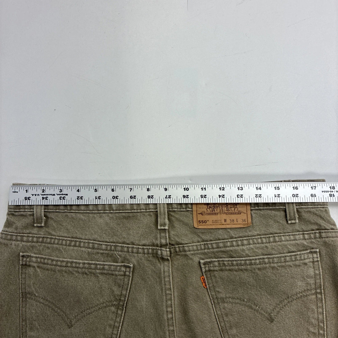 Vintage Levi Strauss & Co 550 Denim Jeans Pants 38 X 36 Green 40550-0232