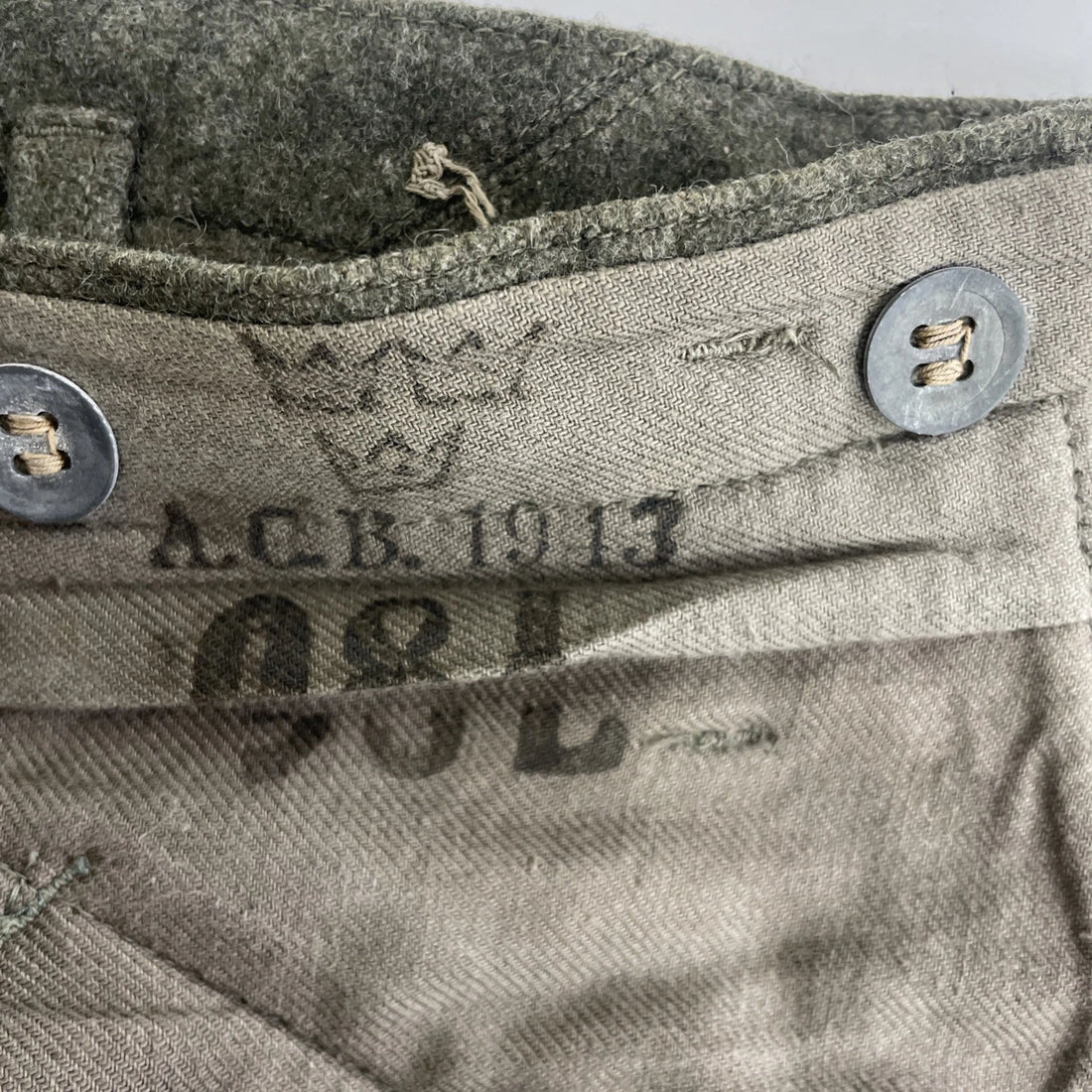 Vintage Military Army Wool Trouser Pants Size 32 X 33 WW2 WWII 1943 40s