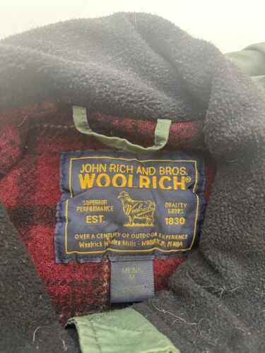 Vintage Woolrich Field Coat Jacket Size Medium Green