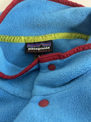 Patagonia Synchilla Snap T Pullover Fleece Jacket Size Medium Blue