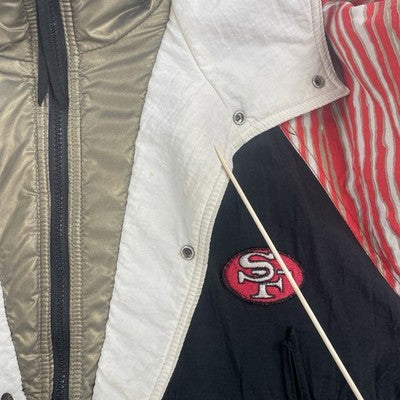 Vintage San Francisco 49ers Zubaz Puffer Jacket Size XL NFL