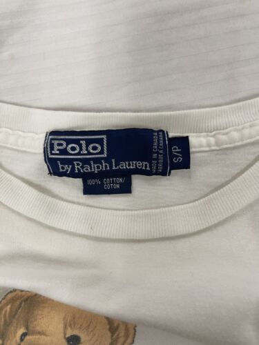 Vintage Polo Sport Ralph Lauren Bear Basketball T-Shirt Size Small