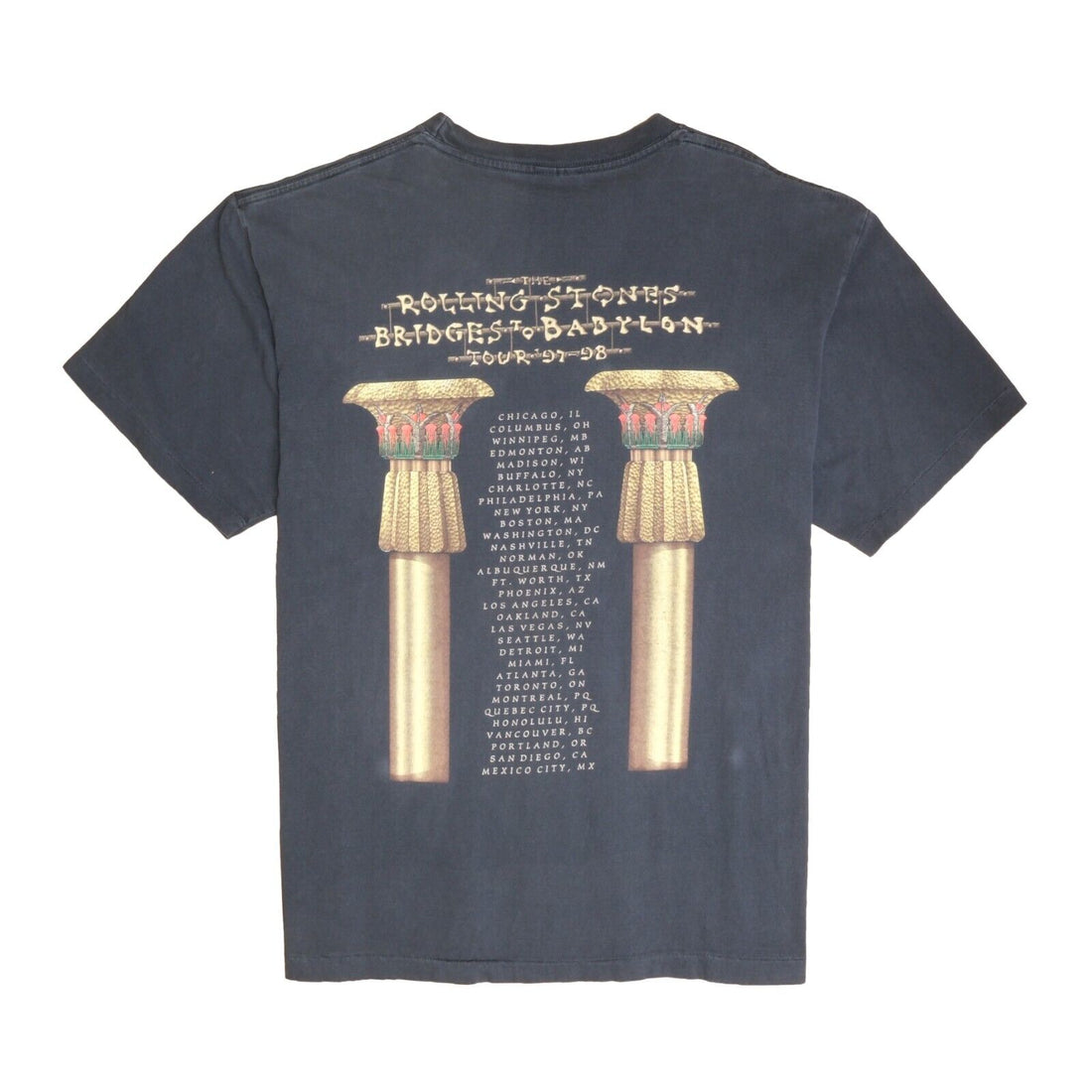 Vintage The Rolling Stone Bridges To Babylon T-Shirt Large Band Tee 1997 90s