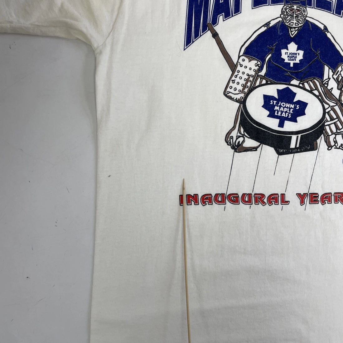 Vintage St. John's Maple Leafs Hockey Inaugural Year T-Shirt Size XL 90s AHL