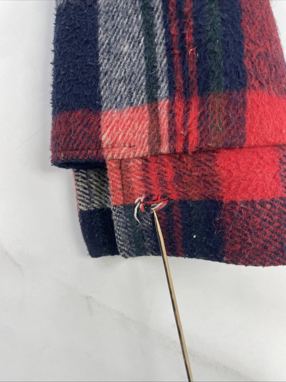 Vintage Sears Wearmaster Wool Coat Jacket Size 46 Plaid