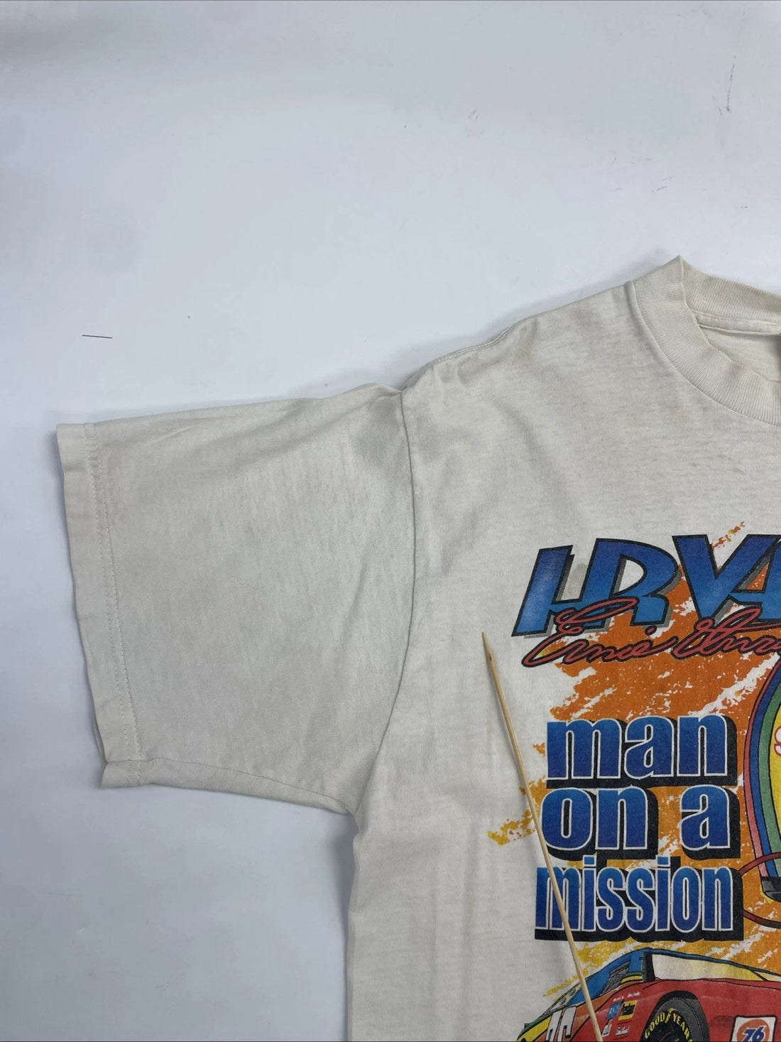Vintage Ernie Irvan Man On A Mission Skittles Racing T-Shirt XL NASCAR