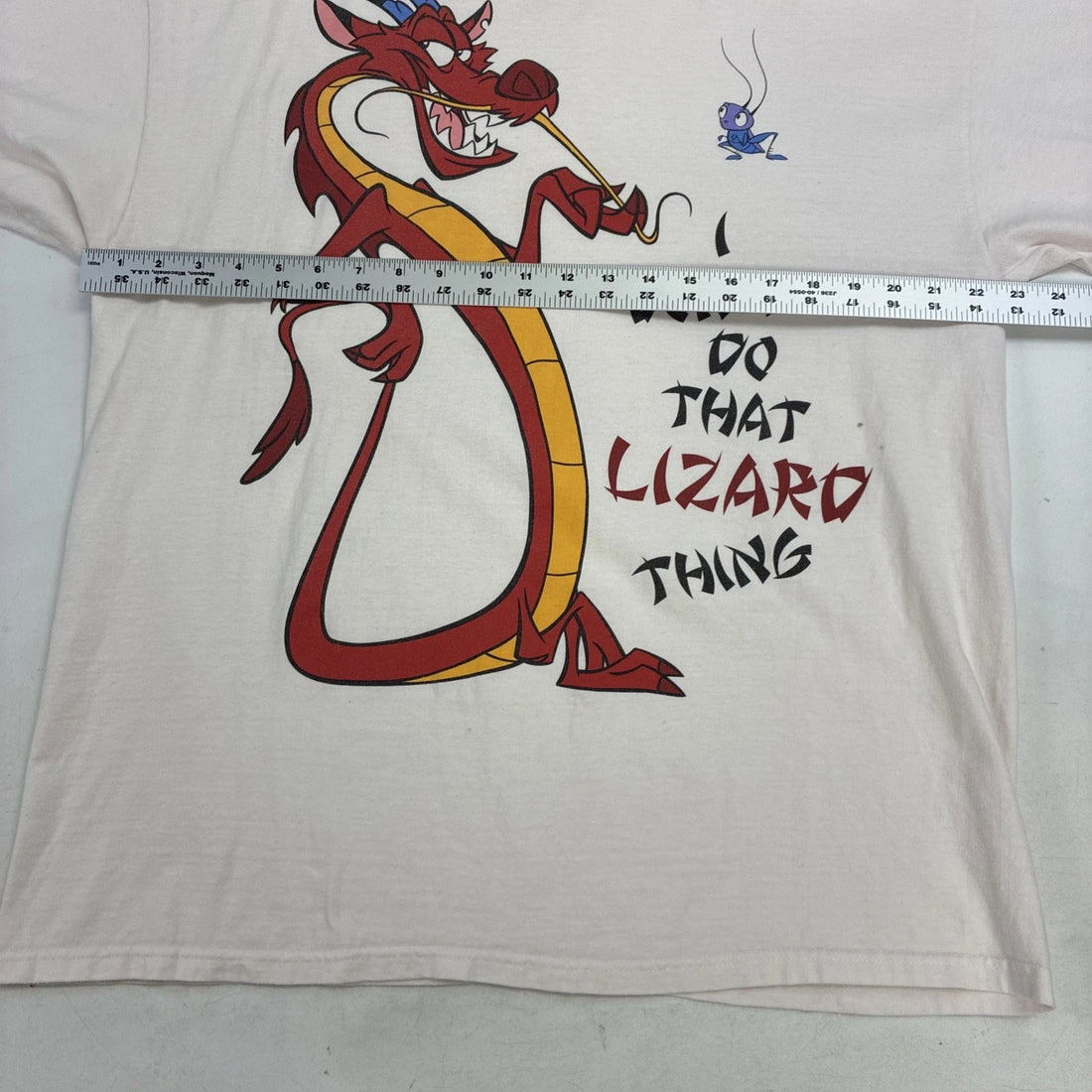 Vintage Mulan Mushu Disney T-Shirt Size XL 1998 90s