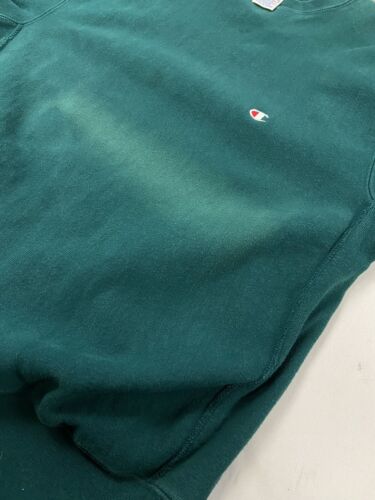 Vintage Champion Reverse Weave Sweatshirt Crewneck Size XL Green 90s