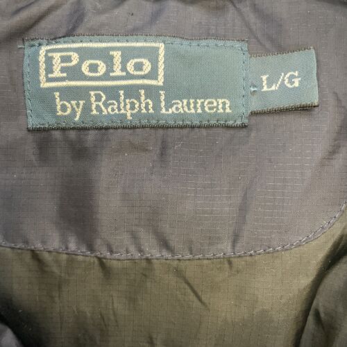 Vintage Polo Ralph Lauren Puffer Jacket Size Large Blue Down Insulated