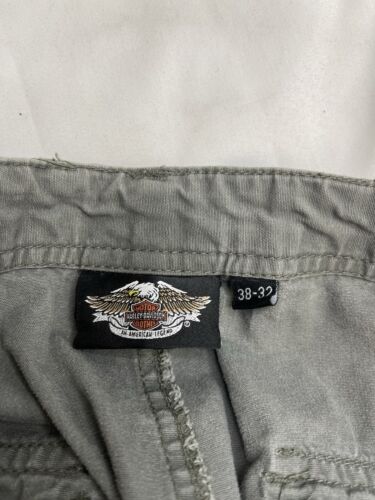 Vintage Harley Davidson Motorcycle Cargo Pants Size 38 X 32 Zip-Off Convertible