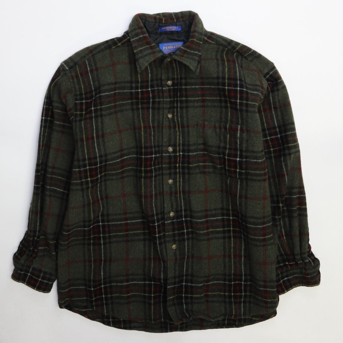 Vintage Pendleton Wool Lodge Button Up Shirt Size XL Plaid