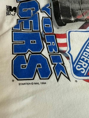 Vintage New York Rangers Stanley Cup Champs Starter T-Shirt Large 1994 90s NHL