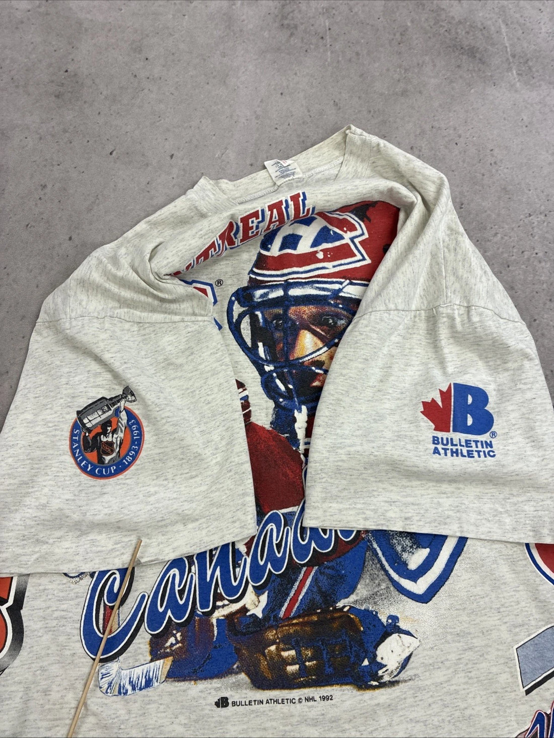 Montreal Canadiens Bulletin Athletic T-Shirt Size XL Vintage 90s NHL