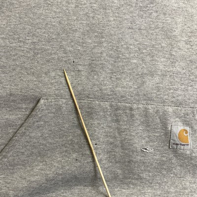 Carhartt Sweatshirt Hoodie Size Large Gray Sleeve Spell Out