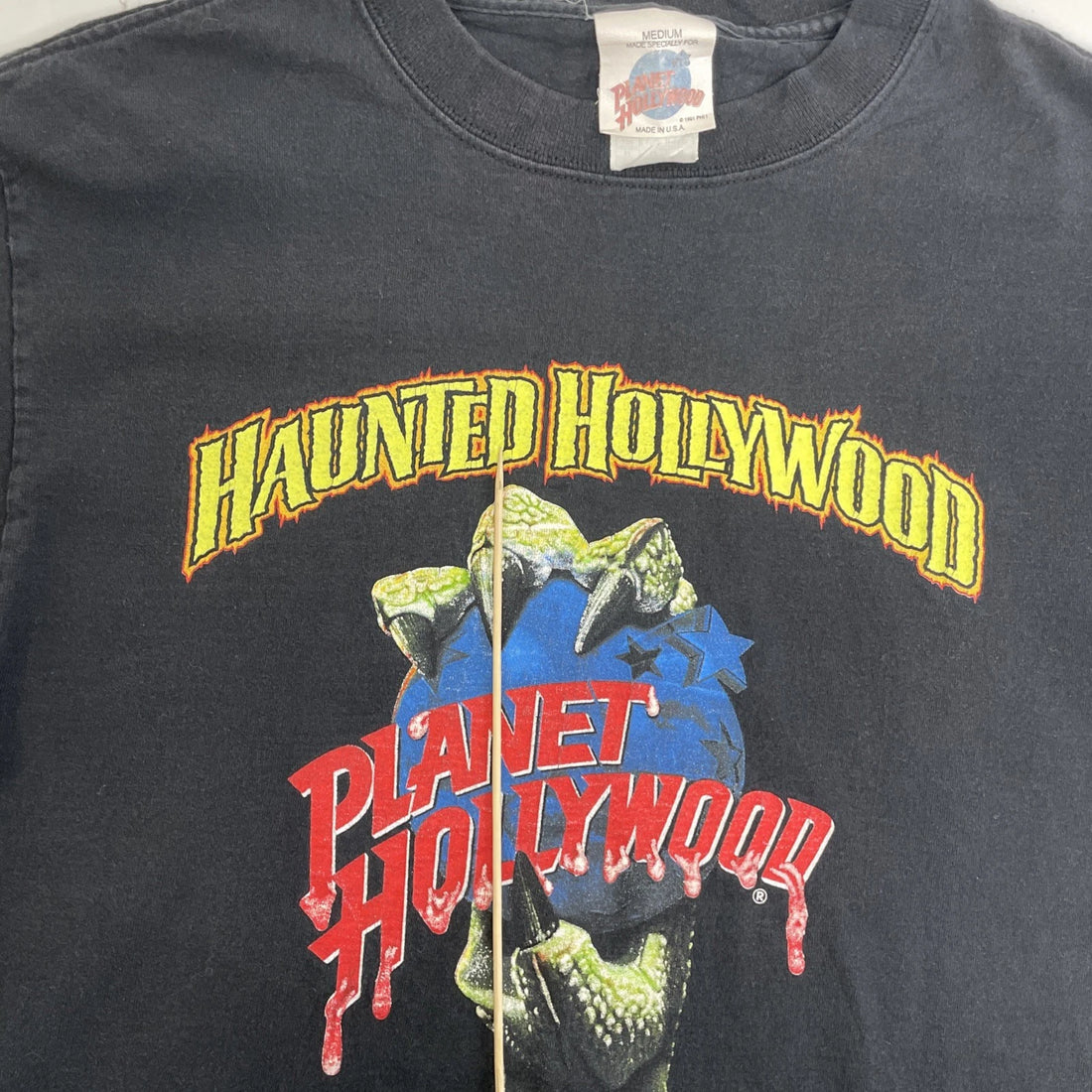 Vintage Haunted Planet Hollywood T-Shirt Size Medium Halloween 1997 90s