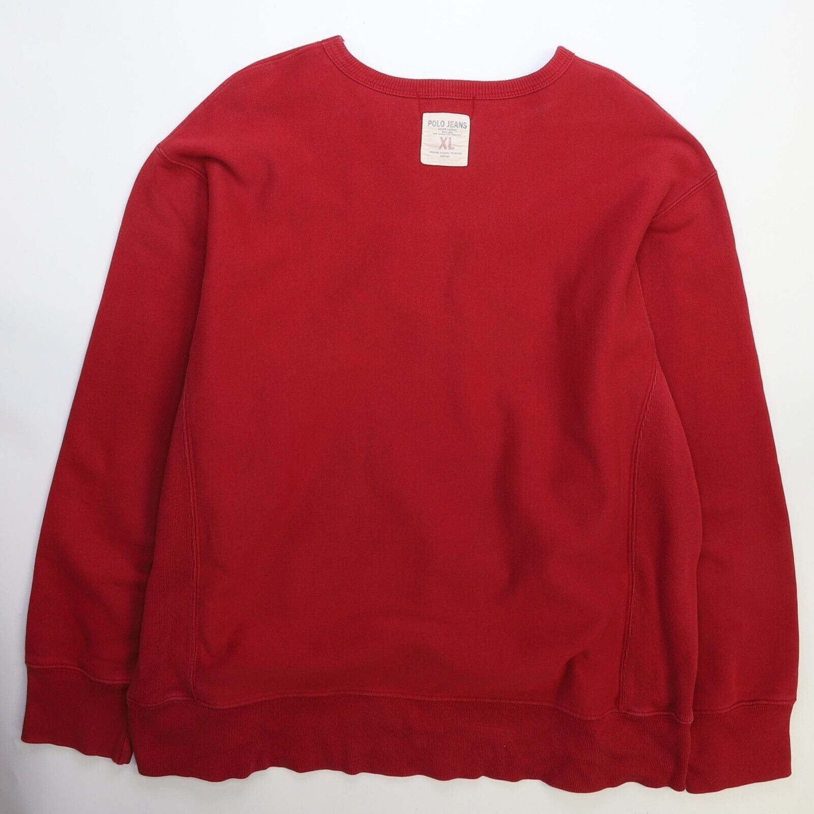 Vintage Polo Jeans Co. Ralph Lauren Crewneck Sweatshirt Size XL Red Throwback Vault