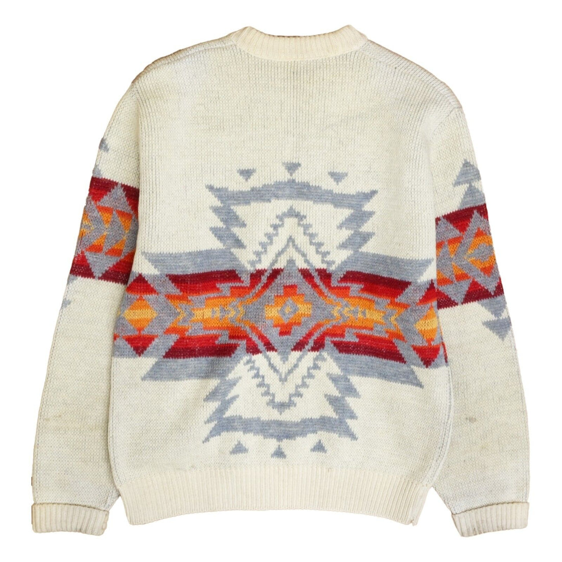 Vintage Pendleton High Grade Western Wear Aztec Wool Knit Sweater Size Large
