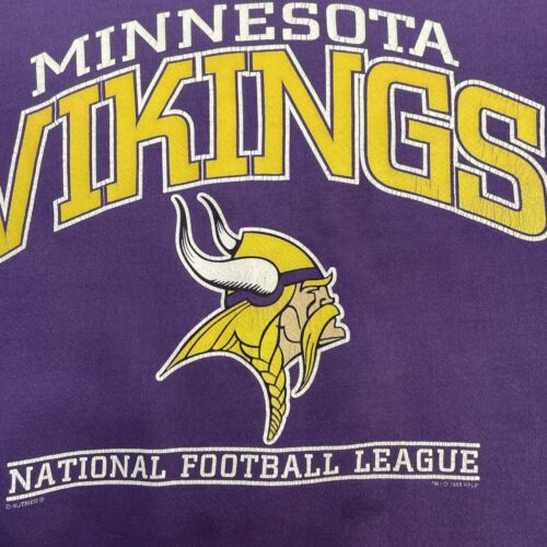 Vintage Minnesota Vikings Sweatshirt Crewneck Size Large 1998 90s NFL