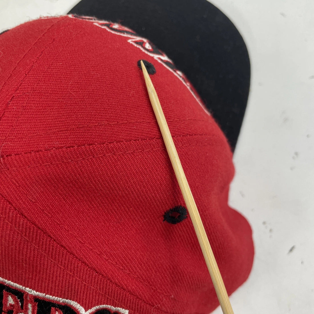 Vintage Wisconsin Badgers Blockhead Wool Starter Snapback Hat Cap OSFA 90s NCAA