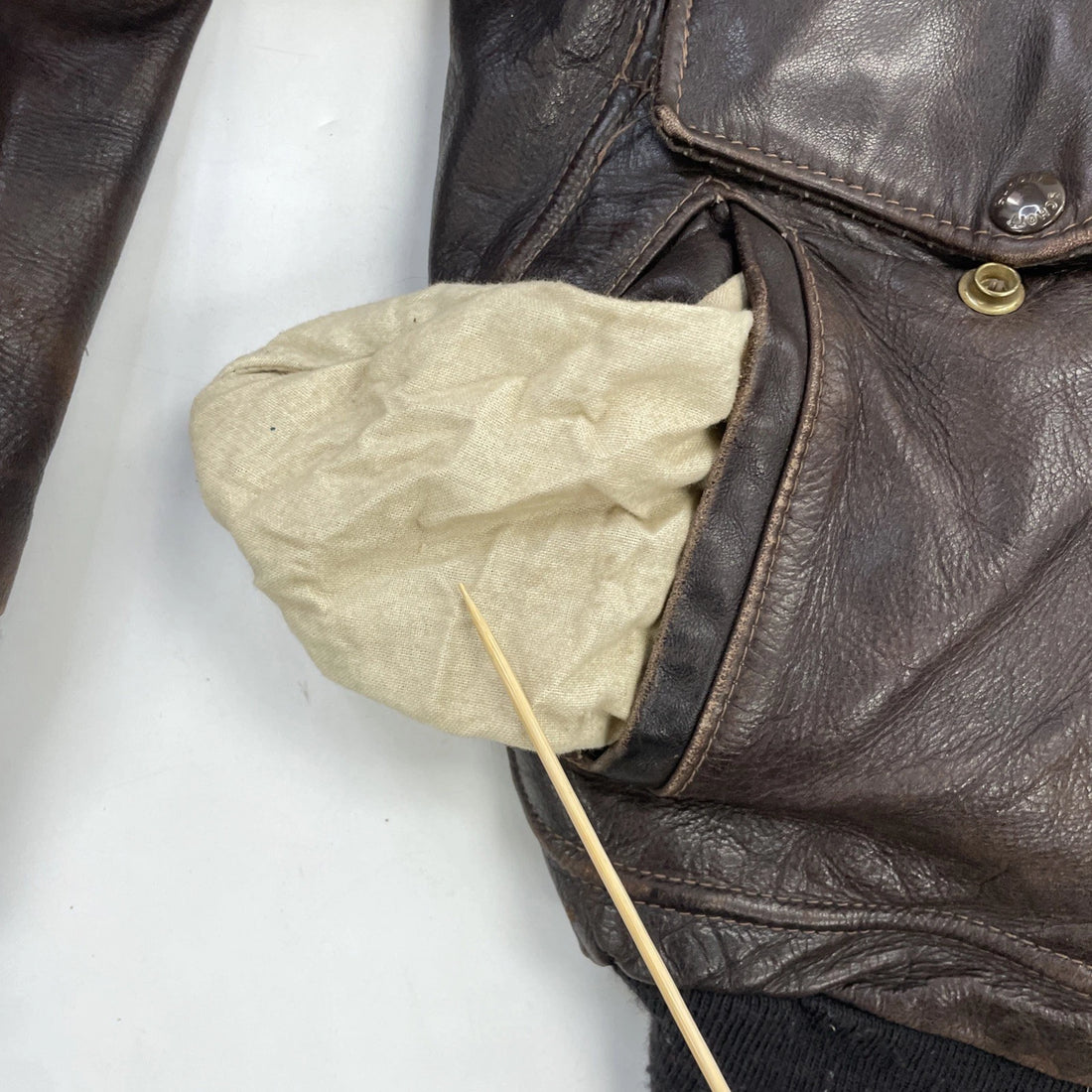 Vintage Schott NYC Leather Bomber Jacket Size 44 Brown