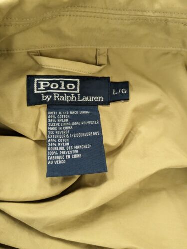Vintage Polo Ralph Lauren Coat Jacket Size Large Beige