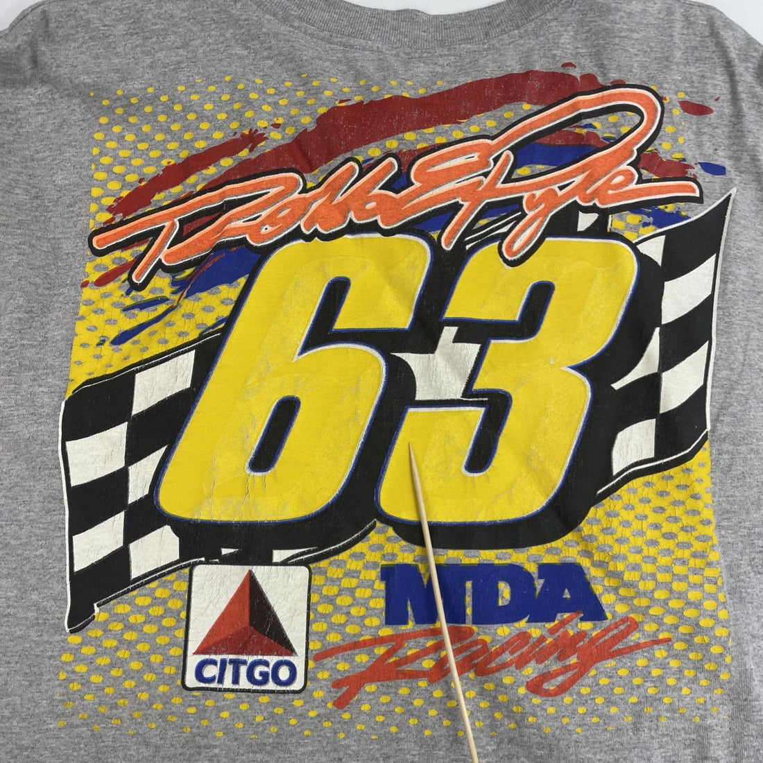 Vintage Robbie Pyle Racing T-Shirt Size XL Double Sided