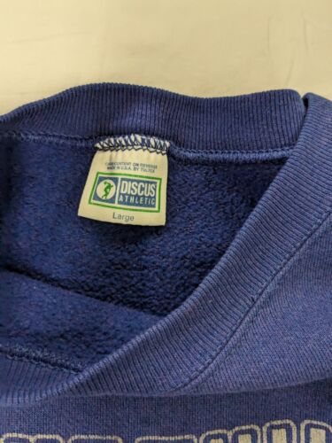 Vintage Sayreville Bombers Football Sweatshirt Crewneck Size Large Blue