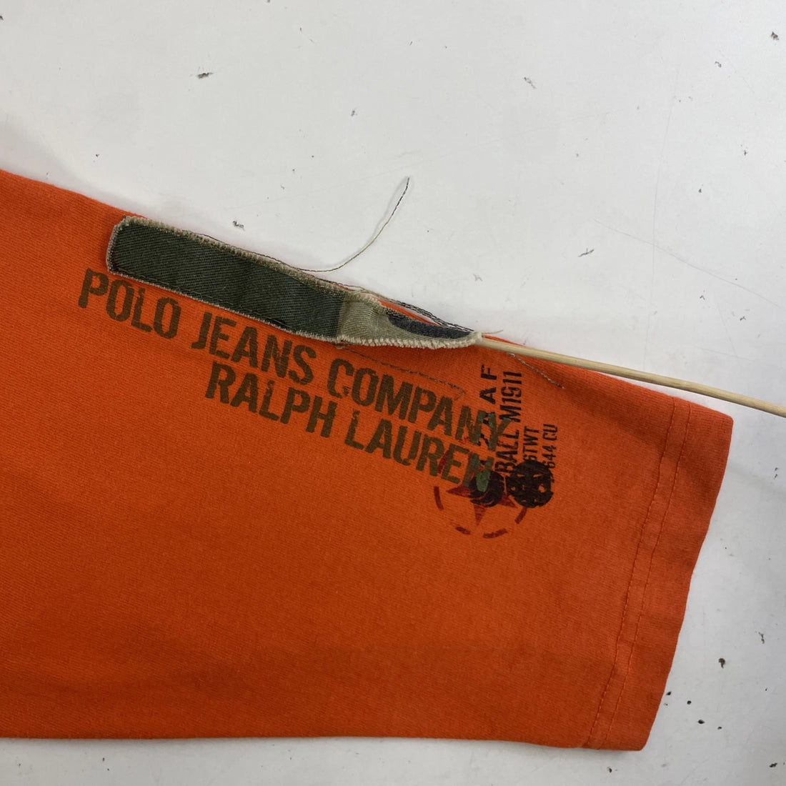 Polo Jeans Ralph Lauren Long Sleeve T-Shirt Size Large Orange