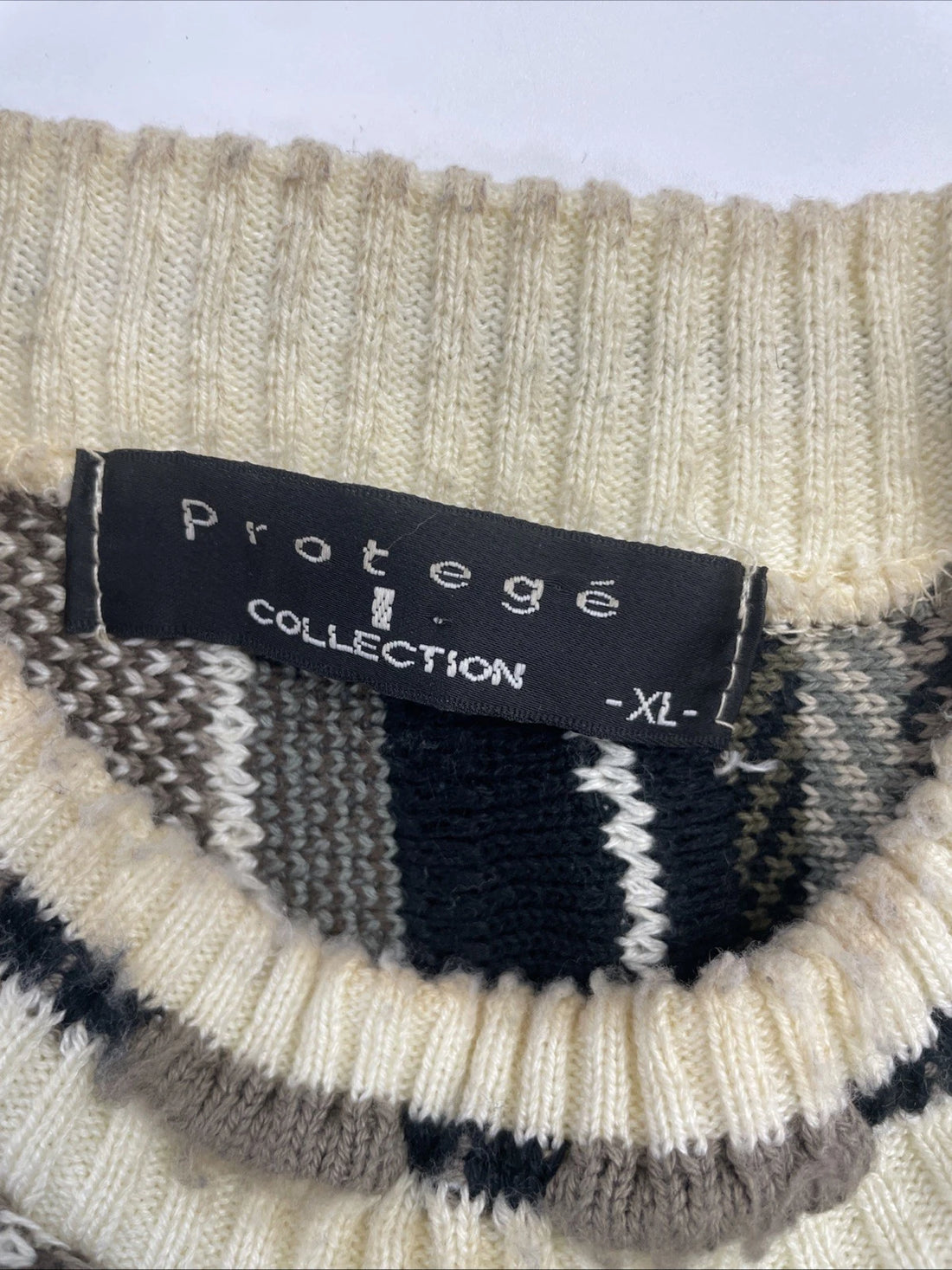 Vintage Protege Collection 3D Knit Sweater Size XL Coogi Style