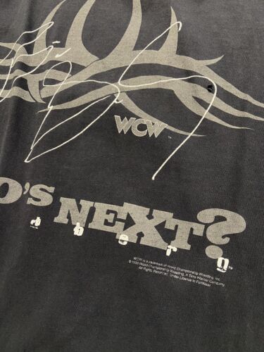 Vintage Goldberg Who's Next Wrestling T-Shirt Size Large Black 1998 90s WCW