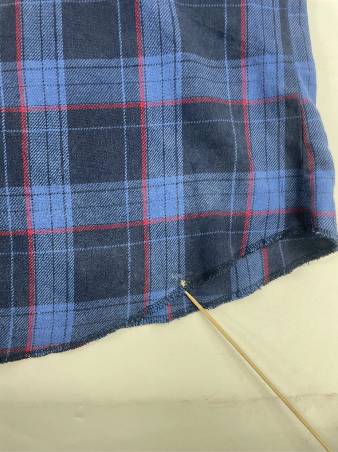 Vintage Wrangler Pearl Snap Shirt Size XL Blue Plaid