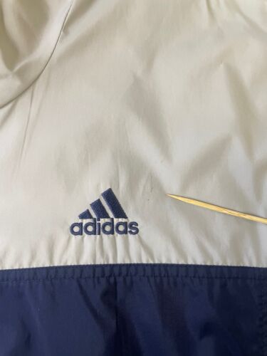 Vintage Adidas Windbreaker Light Jacket Size Large Blue Gray