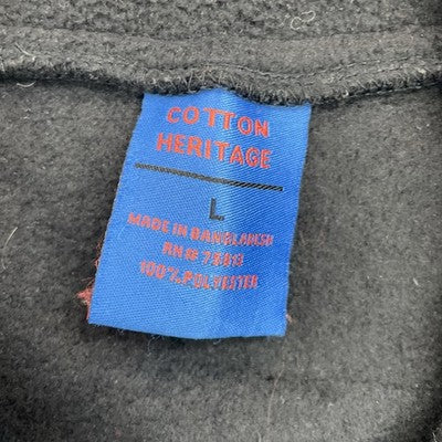 Harley Davidson Motorcycles 1/4 Zip Pullover Fleece Jacket Size Large Black