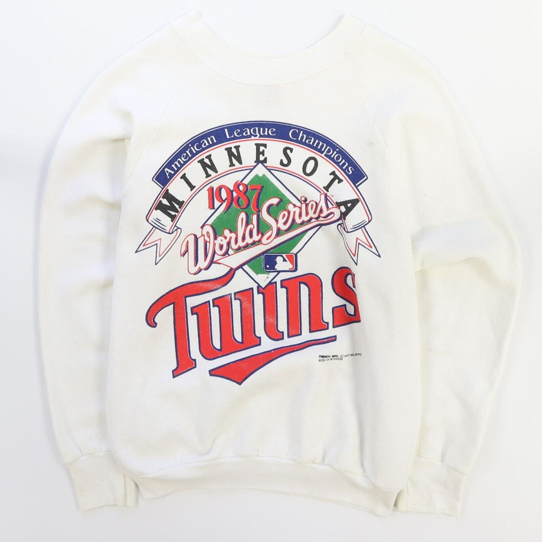 Vintage Minnesota Twins World Series Crewneck Sweatshirt Medium 1987 80s MLB