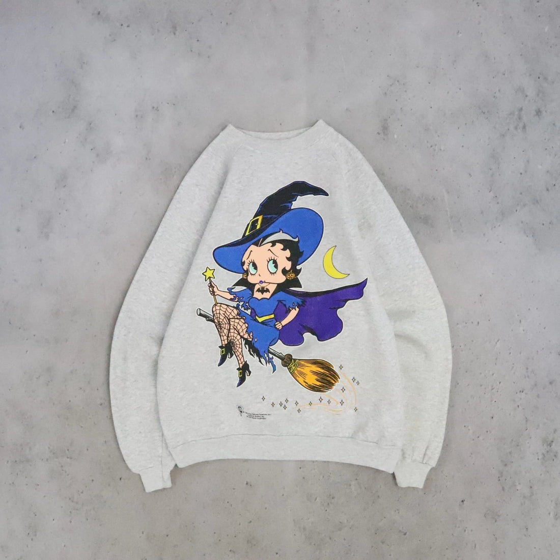 Vintage Betty Boop Witch Halloween Crewneck Sweatshirt Size Large 1995 90s
