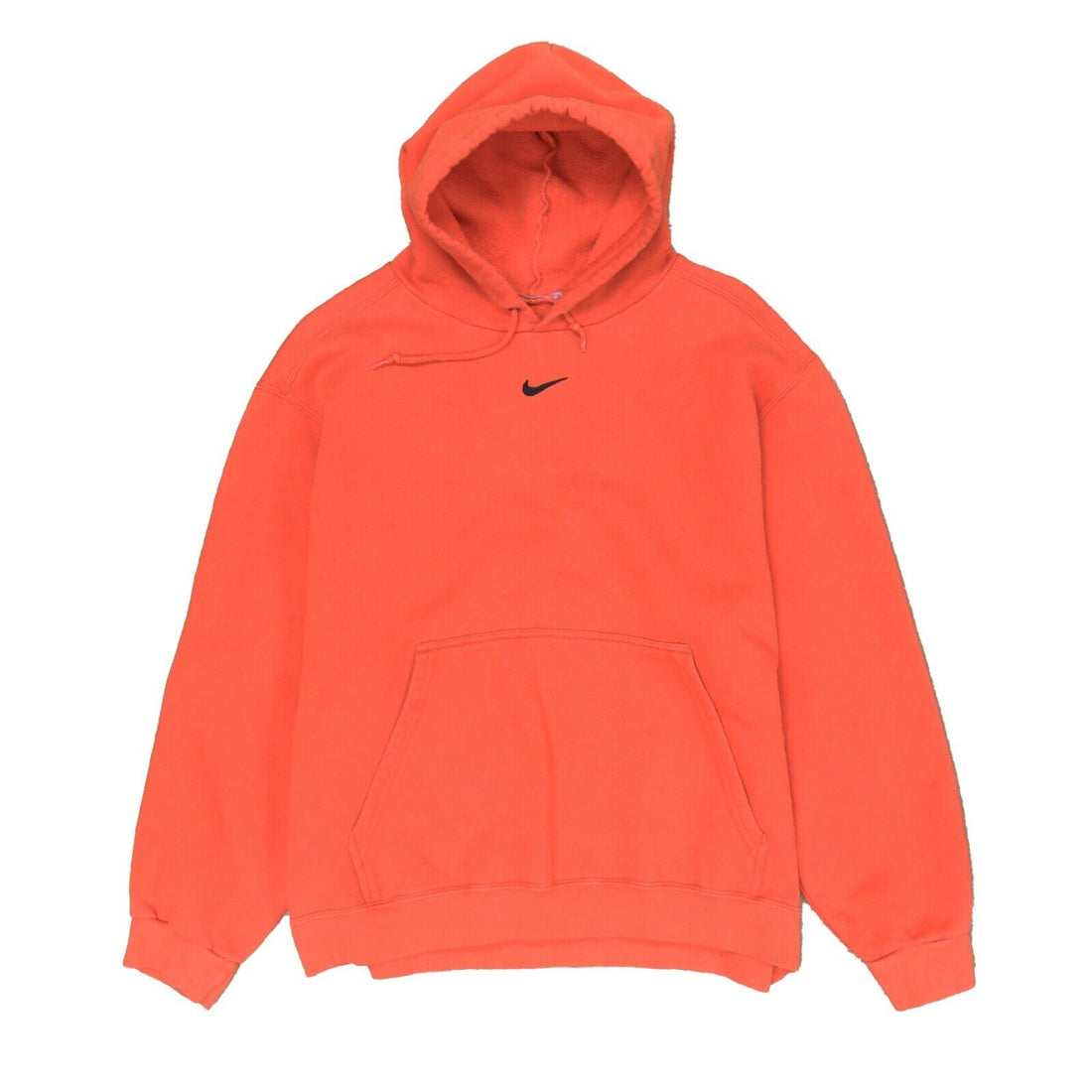 Vintage Nike Middle Swoosh Sweatshirt Hoodie Size XL Orange Embroidered