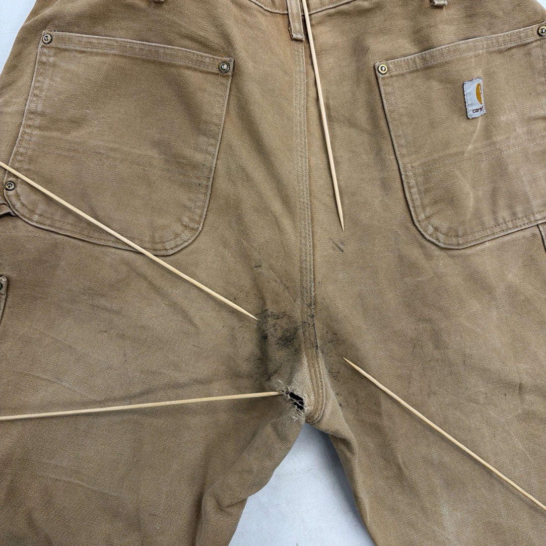 Carhartt Canvas Carpenter Double Knee Work Pants Size 36 X 34 Brown