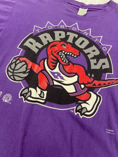 Printify Toronto Raptors Vintage 90's Heavyweight NBA Hoodie Purple / 5XL