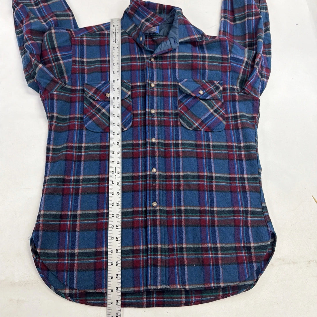 Vintage Pendleton Wool Board Button Up Shirt Size Large Plaid