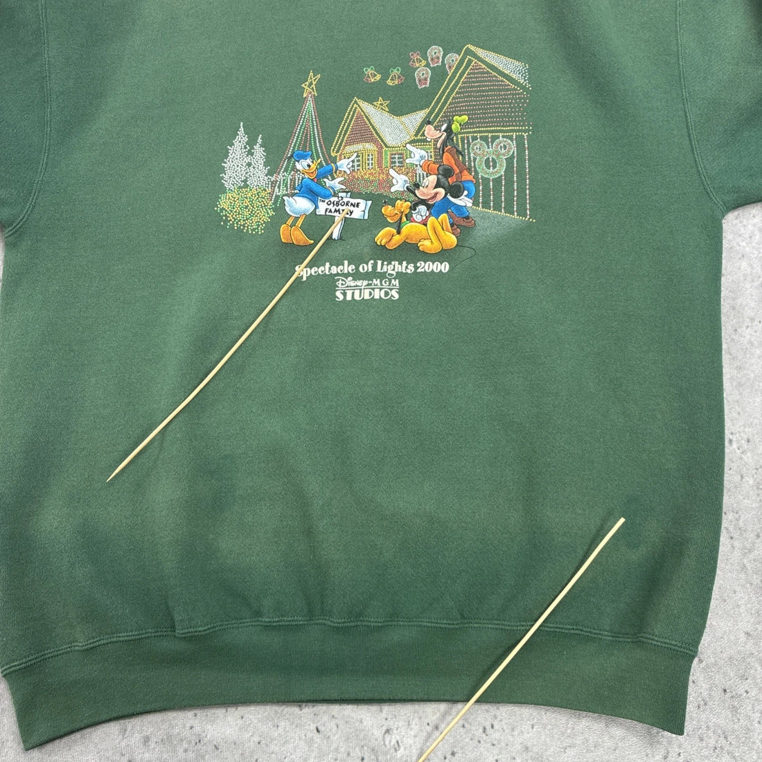 Vintage Mickey Mouse Christmas Spectacle Of Lights Disney Crewneck Sweatshirt XL
