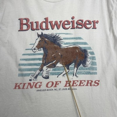 Budweiser King Of Beers Horse T-Shirt Size Large